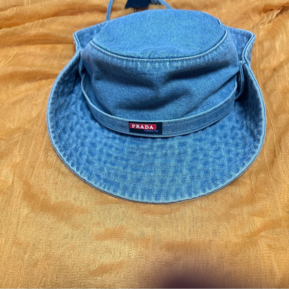 Prada Blue Denim Bucket Hat